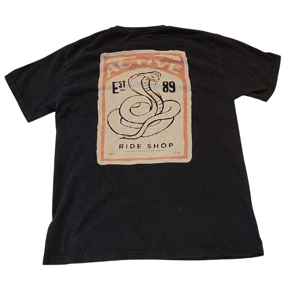 Vintage Y2K Bike T Shirt Mens Small  Cobra Snake Est. 1989 Active Line‎ Cycling